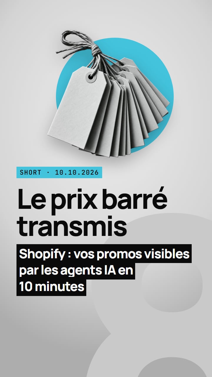 Short : Shopify : vos promos visibles par les agents IA en 10 minutes